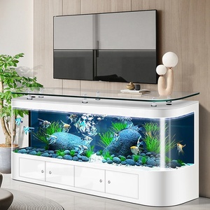 Luxury Glass <strong>and</strong> Plastic Coffee Table with Aquarium Tea Table TV Cabinet <strong>Fish</strong> <strong>Tank</strong> <strong>Stand</strong> <strong>and</strong> Lamp for Household Use - Product Image 5