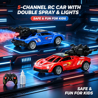 LK Toys Voiture de course télécommandée 5 canaux 27 MHz en alliage 1:18 avec double pulvérisation et éclairage – Le cadeau idéal pour les enfants