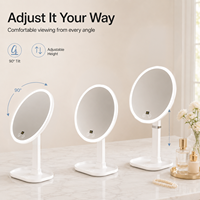 Miroir de Maquillage LED Personnalisé de 8,3 Pouces avec Écran Tactile à Intensité Variable Continue, Miroir Cosmétique de Coiffeuse Simple Face pour Téléphone – Vente en Gros