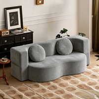 YQ Bestseller Vakuum-Kompressions-Flanell Gebogenes Neues Stoffsofa Alpha für Wohnzimmer, Sitz- und Liegefunktion, Faltbar, Multifunktional, Bequem und Entspannend