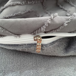 Tufted Carved Pile Custom Bett bezug 4 Stück mit 2 Kissen bezug Super Soft King einfarbig Bettwäsche Set Hochzeit Bett bezug Schlafzimmer - Product Image 6