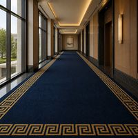 Tapis muraux imprimés en 3D pour couloirs d'hôtel, motif personnalisé en nylon pour la décoration moderne des halls d'hôtel