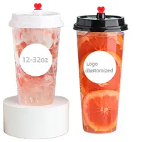 CCF 32OZ(D90MM) Premium PP Injection Plastic Cup With Lid + Straw