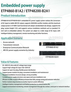 Hw 220VAC 110VAC đến 48V DC hệ thống điện 60A 4Kw embeddedin 19-inch <span class=keywords><strong>Rack</strong></span> ETP4860-B2A1 Viễn Thông chỉnh lưu hệ thống điện - Product Image 3