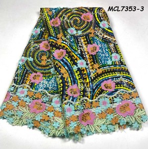 <span class=keywords><strong>Pagne</strong></span> Africain en Coton Ciré, Tissu Imprimé Motif Holand Grand Super <span class=keywords><strong>Doré</strong></span> - Product Image 4
