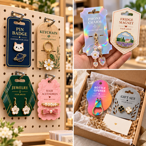 Cartes de support personnalisées imprimées pour épingles, porte-clés, bijoux et accessoires avec logo, emballage OEM, ODM - Product Image 3