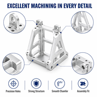 Composant de support en aluminium CNC de précision sur mesure pour équipement d'automatisation, machines et assemblage structurel