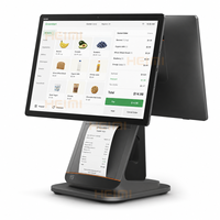 Terminal de point de vente Android commercial SUNMI T3, caisse enregistreuse, machine de point de vente avec écran rabattable, processeur octa-core pour restaurant