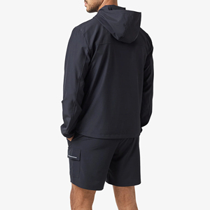 Veste coupe-vent légère à capuche imprimée pour homme, short de survêtement, vêtements de sport, séchage rapide, respirant, pour l'extérieur - Product Image 6