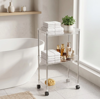 Étagère de rangement compacte et mince avec roulettes, chariot roulant à 3 niveaux peu encombrant, lot en gros