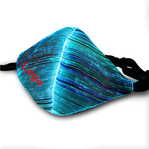 Maschera per il viso personalizzata incandescente all'ingrosso scura con logo per protezione - Product Image 1