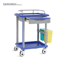 SKR-CT750 SAIKANG Vente en gros Chariot de service médical d'hôpital en plastique ABS économique avec poubelle