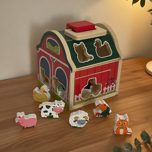 Juguetes de casa inteligente para niños de educación temprana figura de Animal de madera a juego para iluminación cognitiva juguetes educativos - Product Image 5