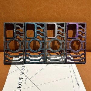 Custodia per telefono magnetica di lusso in fibra di carbonio per Samsung Galaxy S25 S24 Ultra + Plus porta lenti senza cornice custodia antiurto - Product Image 3