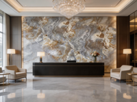 Panneau mural QDM européen classique sans formaldéhyde, en WPC, imperméable et ignifuge, pour entrepôt, salle de sport, salon, chambre, salle de bain