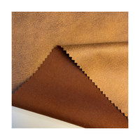 Tissu en daim de scaphandre bronzé personnalisé tricoté 320gsm 95 polyester 5 spandex collé matériel en microfibre
