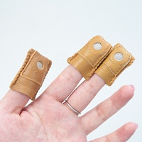 Protège-doigts en cuir pour tricot à la main, multi-tailles
