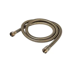 China Supplier Shower Hose Antique Bronze Double lock Stainless Steel Flexible Extension Shower Hose