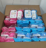 Boîte à lunch en plastique pour enfants, anti-fuite, sans BPA, avec bouteille d'eau, 2 compartiments, motif dessin animé, idéale pour l'école, vente en gros - Nouveauté très prisée