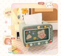 Jolie boîte à mouchoirs multifonction, carré pour la maison, Kawaii, décor de bureau, Tv, boîte à mouchoirs, étui rose, support de téléphone, organisateur de rangement