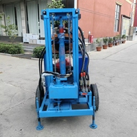 Nouvelle plateforme de forage de puits d'eau mobile sur roues, alimentée au diesel, 25 CV, avec une profondeur de forage maximale de 150 m