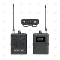 Kit de Moniteur de Studio sans Fil Lavalier pour Performance Scénique, Système de Retour Sonore Intra-Auriculaire 2 Canaux