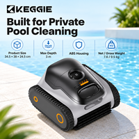 KEGGIE CE RoHS Nettoyeur de piscine robotisé intelligent 5000mAh 150 min 4200 GPH Aspiration Filtre 180 µm Éponge 40 PPI Stationnement automatique