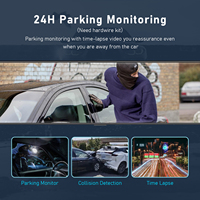 Adinkam Caméra de tableau de bord à double objectif 12 pouces avec rétroviseur, enregistreur vidéo 4K+1080P, GPS, capteur G, écran tactile IPS, assistance à la marche arrière