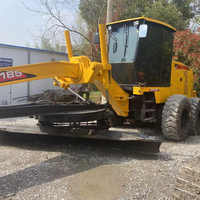 Niveleuse sur pneus d'occasion GR185 de Chine, modèle SC7H190.4G3, moteur Shangchai 140kW pour travaux de terrassement et de construction routière