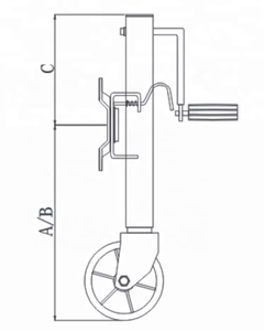 Ienjoin — cric de remorque pour lit-balançoire, accessoire de voiture, pour deux roues, capacité de 1500 lbs - Product Image 2