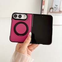 Étui avec support rotatif à 360° pour iPhone 18 Duo, support magnétique pliable en cuir PU, accessoires de téléphone professionnels pour iPhone 18 Duo