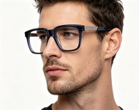 Lunettes optiques pour hommes en acétate fabriquées à la main OEM/ODM, montures de lunettes anti-lumière bleue de haute qualité pour un usage quotidien, personnalisation