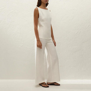 Set Personalizzato di 2 Pezzi <span class=keywords><strong>Abbigliamento</strong></span> da Viaggio per Donne, Completo Elegante in Bianco - Product Image 2