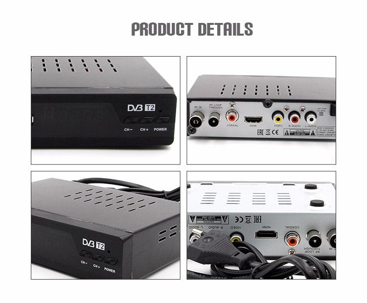 JUNUO 1080p HD Sunplus 1509C DVB T2 Récepteur Décodeur Numérique DVB-T2 Boîte