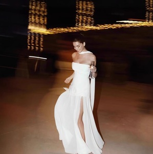 Strapless Slit Long <strong>Dress</strong> With Ribbon Female Sleeveless <strong>Mesh</strong> Elegant <strong>Beach</strong> Vacation <strong>Dress</strong> 2025 Spring New Women <strong>Dress</strong> 3175 - Product Image 1