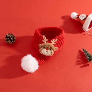 Vêtements de Noël pour chiot chat Hiver Adorable Collier réglable pour chien et chat pour les fêtes Chapeau de Père Noël Cadeau pour chiot - Product Image 5