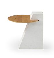 Table basse et table d'appoint modernes haut de gamme en placage de chêne sauvage – Légères et faciles à assembler – Meubles de salon