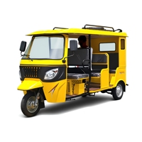 Nouveau tricycle motorisé à trois rangées à carrosserie ouverte, alimenté électriquement, Tuk-Tuk pour passagers, 6 places, 50-70 km/h, véhicule à trois roues