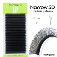 Extensions de cils individuels Prestigepro W U Y Type Shape Volume YY 3D 4D 5D 6D 7D 8D Clover Lashes Private Label Narrow W Lashes