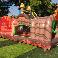 Château gonflable PVC de haute qualité avec toboggan, thème dragon/dinosaure, parcours d'obstacles gonflable personnalisé pour enfants