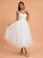 Robe de mariée grande taille, décolleté cœur, appliques, tulle, robe de bal, robes de mariée sur mesure en gros pour la mariée