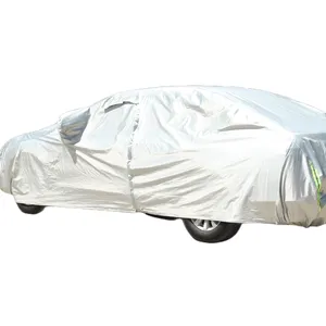 Cubiertas de coche de papel de aluminio PEVA para sedán a prueba de polvo y protección Uv cubiertas a prueba de sol al aire libre
