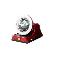 Lampe solaire à projection d'ambiance en forme de boule magique arc-en-ciel RGB, éclairage au sol en cristal