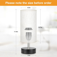 Lampe de bureau LED moderne et créative avec abat-jour en tissu de lin, alimentée par courant alternatif, avec ampoule LED pour chambre à coucher