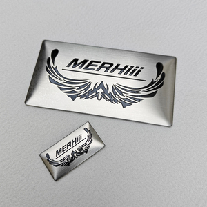 Customizable Modern Metal Smooth-Edge <strong>Silver</strong> Plated UV <strong>Printing</strong> 3D Embossed High Quality Engraved Aluminum Nameplate - Product Image 3