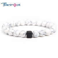 Bestone Pulsera de Cuentas de Piedra de Lava Natural con Ágata y Madera para Hombre Venta al Por Mayor Más Barata
