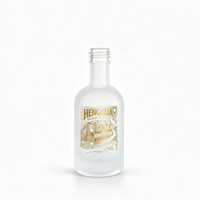 En stock, bouteille en verre givré pour spiritueux de 10 cl, 20 cl, 33 cl, 37,5 cl, 50 cl, pour vodka, whisky, rhum, gin, avec bouchon à vis en aluminium
