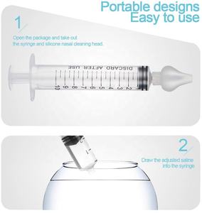 Divers aspirateurs nasaux pour bébés personnalisables, seringues de lavage nasal de classe I, nettoyeurs de nez, irrigateurs nasaux certifiés CE ISO - Product Image 5