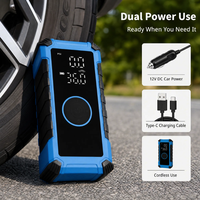 Portable Metal Digital Air Compressor 125 PSI Tire Inflator Rechargeable Battery Auto Stop Emergency LED Light OEM Supplier