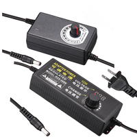 Adaptateur de chargeur universel à tension réglable AC/DC 3V-12V 9V 24V 2A 3A 5A avec affichage LED, alimentation régulée